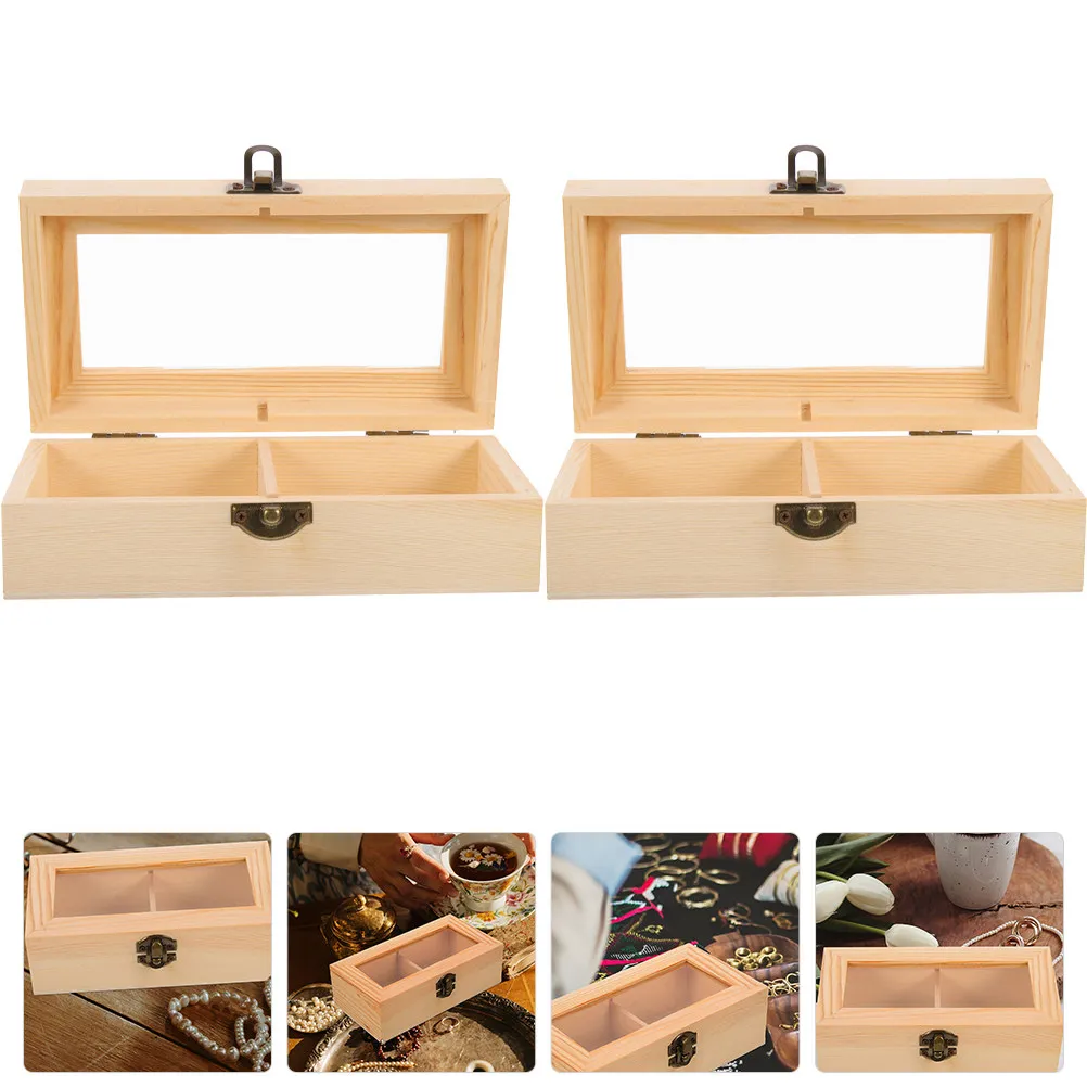 2Pcs Vintage Wooden Jewelry Box Retro Trinket Storage Case with Clasp Lid Elegant Jewelry Organizer for Travel Home Display Ring
2Pcs Vintage Wooden Jewelry Box Retro Trinket Storage Case with Clasp Lid Elegant Jewelry Organizer for Travel Home Display Ring