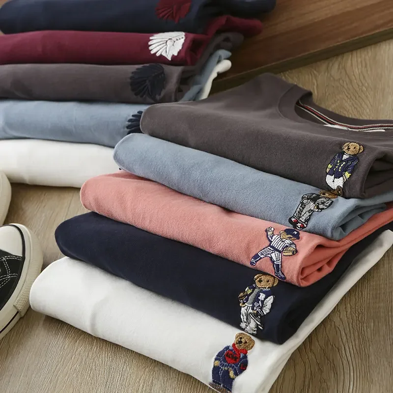 Sharpened cotton, embroidered short-sleeved crew neck t-shirt, top half-sleeved t-shirt
Sharpened cotton, embroidered short-sleeved crew neck t-shirt, top half-sleeved t-shirt