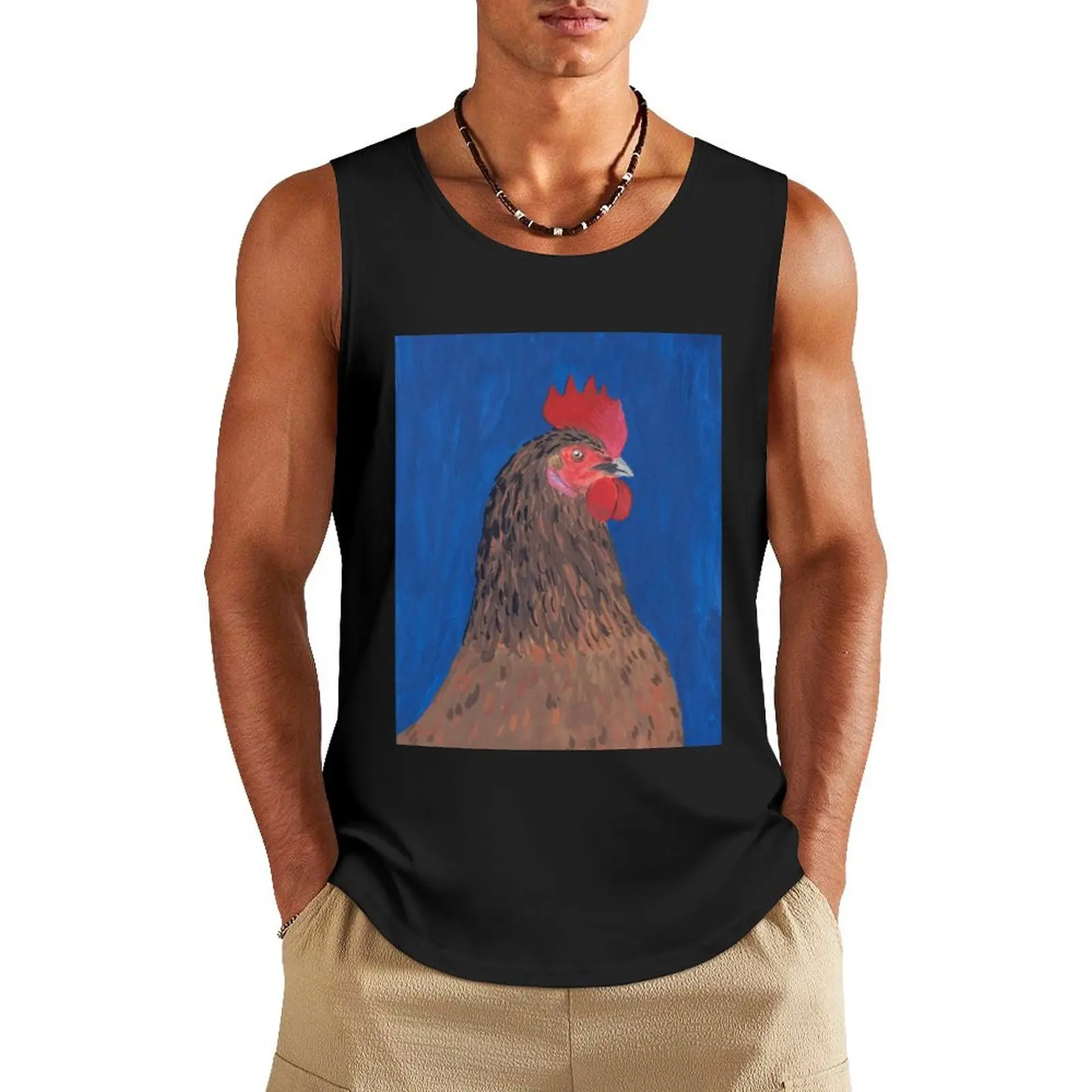 Rooster Portrait Gouache Illustration Tank Top Men's sleeveless t-shirt clothes for men summer gym wear men
Rooster Portrait Gouache Illustration Tank Top Men's sleeveless t-shirt clothes for men summer gym wear men