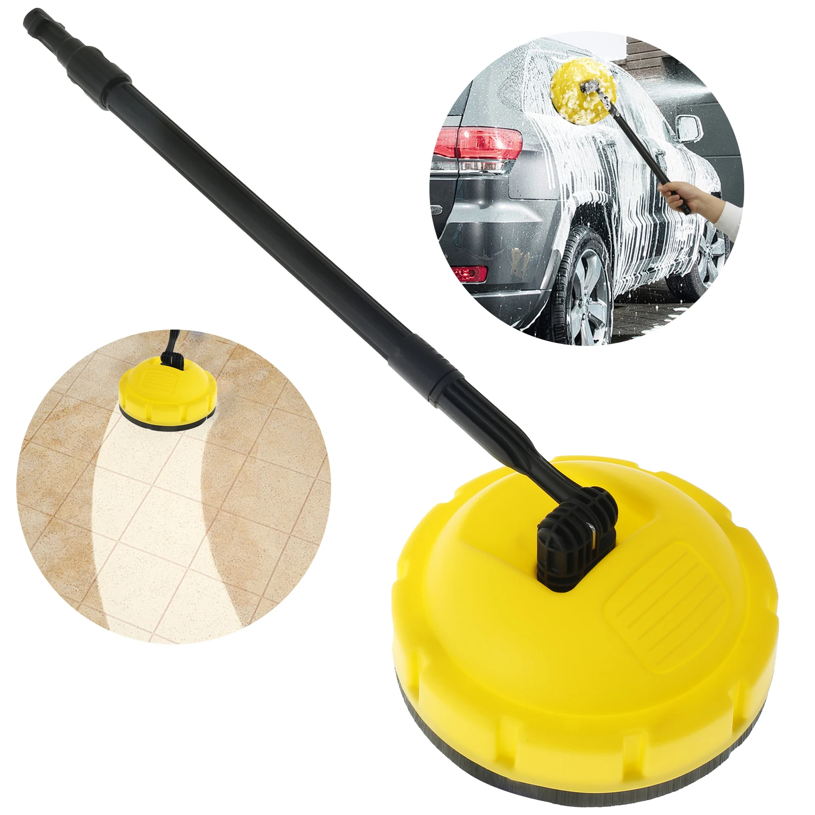 Pressure Washer Brush with Handle Rotary Surface Cleaner 9.4×27.6 Inch High Pressure Surface Cleaner Practical Pressure Washer
Pressure Washer Brush with Handle Rotary Surface Cleaner 9.4×27.6 Inch High Pressure Surface Cleaner Practical Pressure Washer