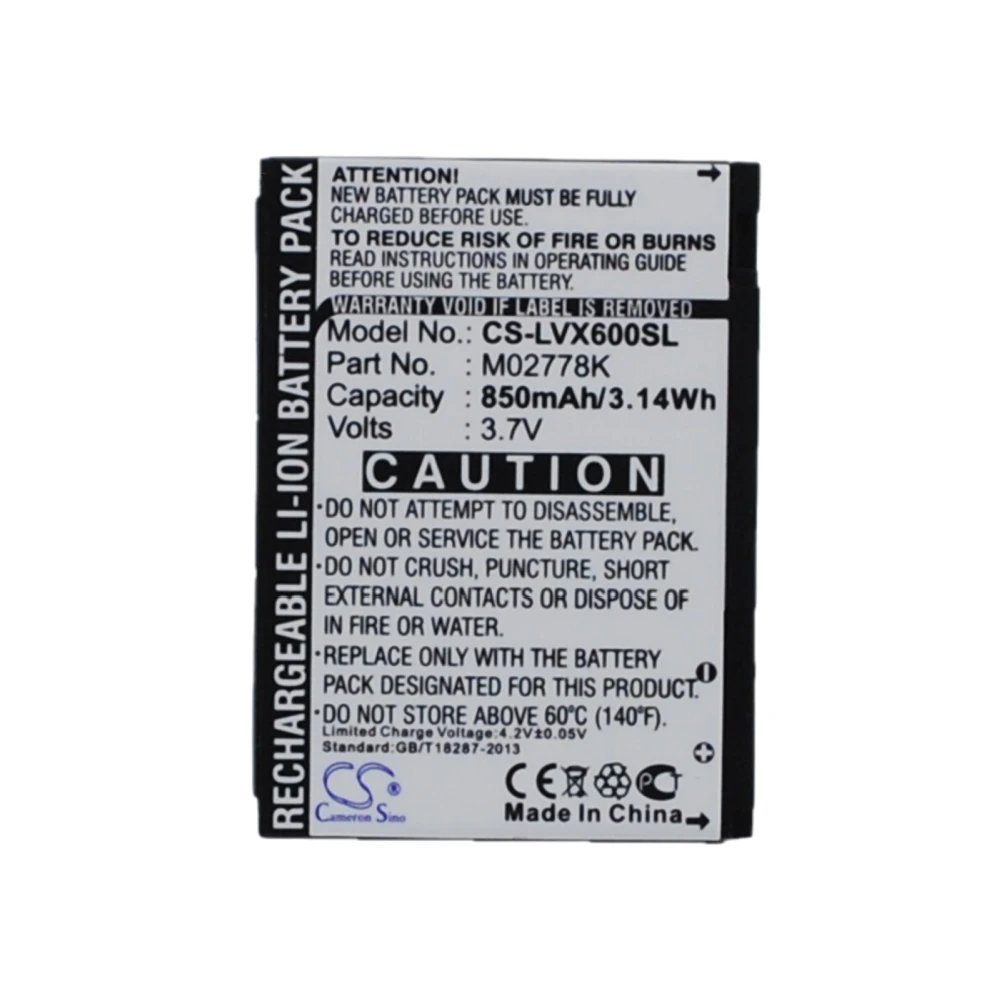 High-Performance Li-ion Mobile Battery for LG Smartphones | 3.7V, 850mAh | Fits LX600, Lotus (Part No: LGIP-490A, SBPL0095501)
High-Performance Li-ion Mobile Battery for LG Smartphones | 3.7V, 850mAh | Fits LX600, Lotus (Part No: LGIP-490A, SBPL0095501)