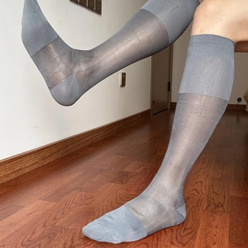 Fashionable Men's Semi Opaque Business Socks for Professional Outfit Thin Nylon Knee Length Socks Formal Dress Socks
Fashionable Men's Semi Opaque Business Socks for Professional Outfit Thin Nylon Knee Length Socks Formal Dress Socks