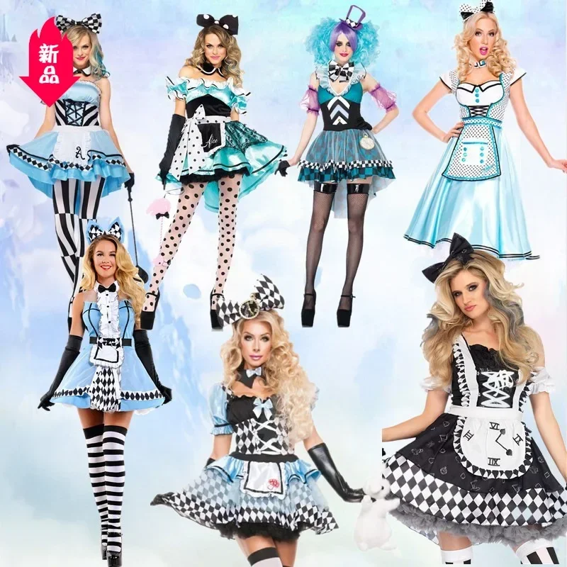 Alice in Wonderland maid Hatter Costume Adults Women Fantasias Magic Cosplay Halloween Carnival Magician Outfit
Alice in Wonderland maid Hatter Costume Adults Women Fantasias Magic Cosplay Halloween Carnival Magician Outfit