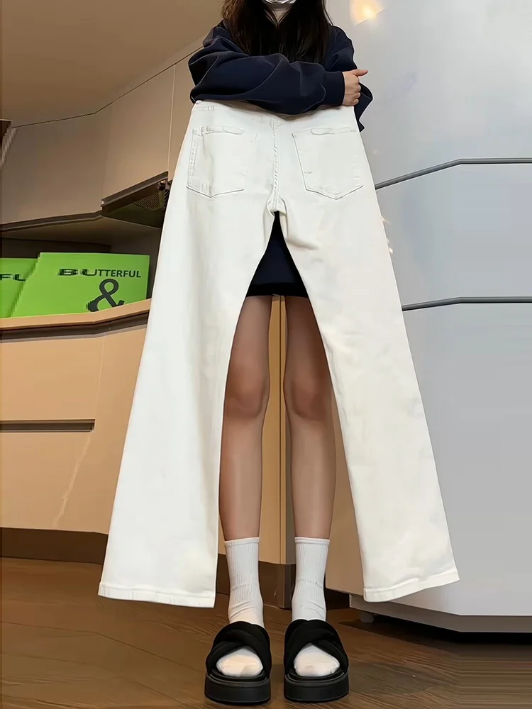 White High Waist Men's Jeans Summer American High Street Vibe Draped Micro Flared Pants Straight Leg Jeans Trendy Youthwear
White High Waist Men's Jeans Summer American High Street Vibe Draped Micro Flared Pants Straight Leg Jeans Trendy Youthwear
