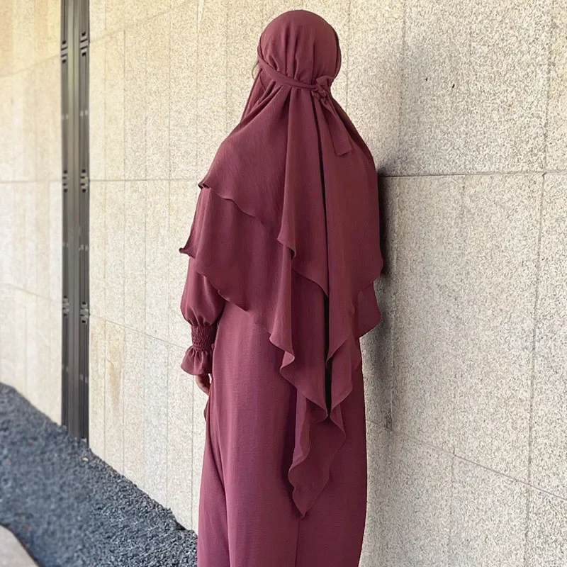One Piece Amira Long Khimar Abaya Women Muslim Prayer Hijab Overhead Garment Full Cover Clothing Headscarf Ramadan Eid Headdress
One Piece Amira Long Khimar Abaya Women Muslim Prayer Hijab Overhead Garment Full Cover Clothing Headscarf Ramadan Eid Headdress