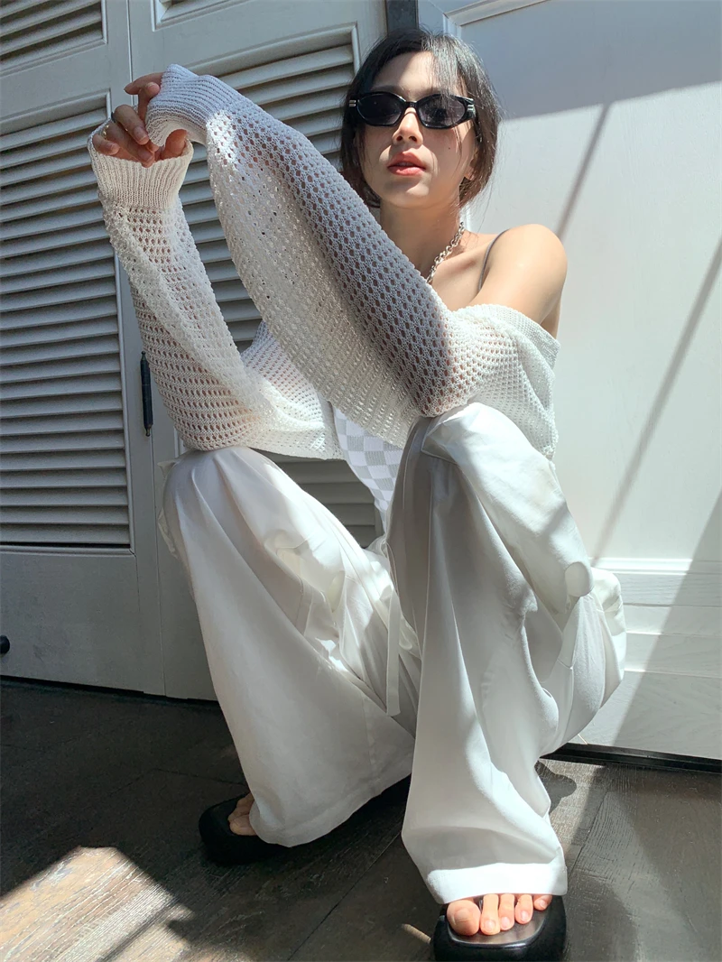 Grey American High-Waisted Drawstring Overalls Casual Pants Women's Summer Thin Loose Straight Leg Pants Wide Leg Pants Mop Pant
Grey American High-Waisted Drawstring Overalls Casual Pants Women's Summer Thin Loose Straight Leg Pants Wide Leg Pants Mop Pant
