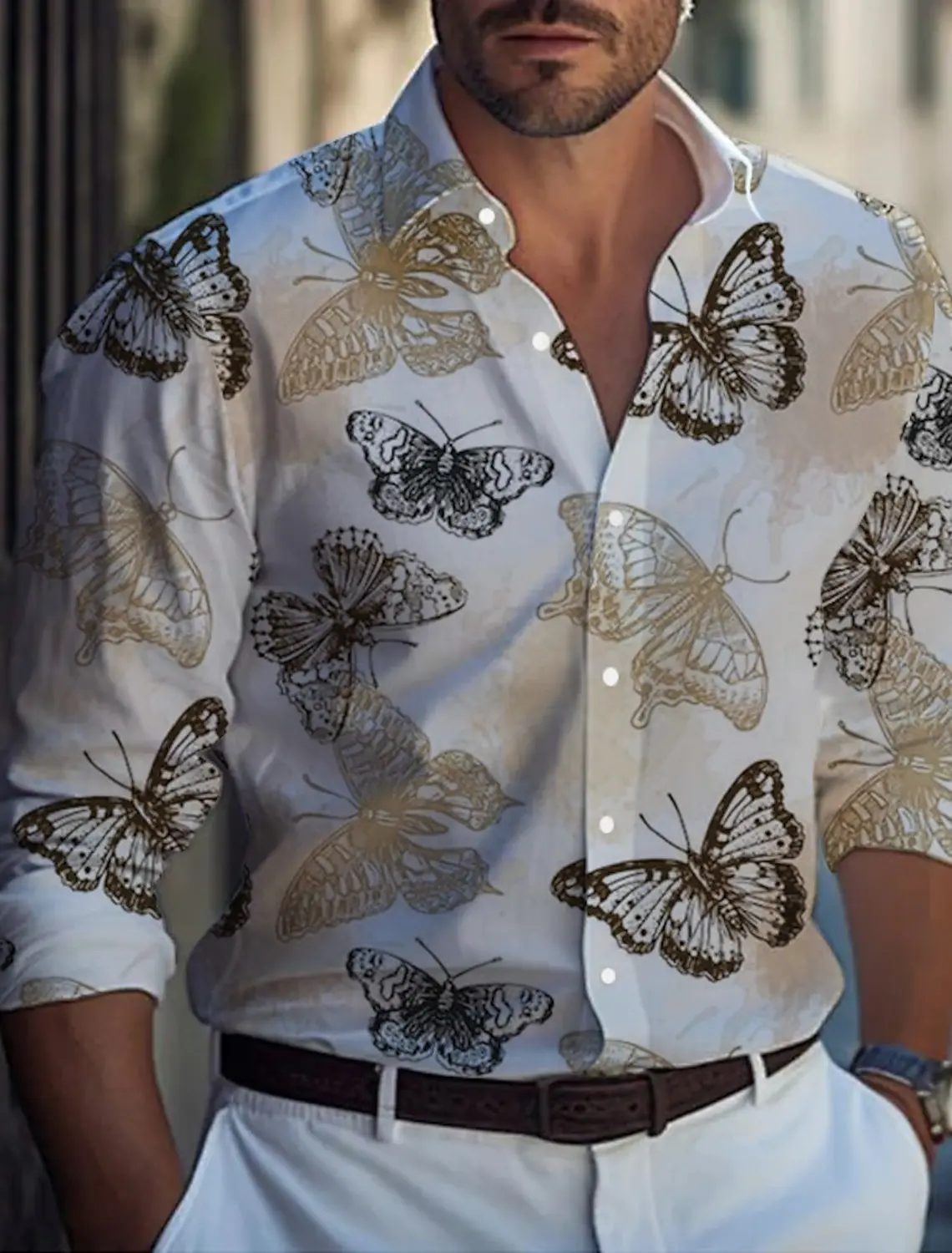 Butterfly Casual Men's Shirt For Daily Outings, Weekends, Autumn And Winter Lapels, Long Sleeves, White, Blue, Purple
Butterfly Casual Men's Shirt For Daily Outings, Weekends, Autumn And Winter Lapels, Long Sleeves, White, Blue, Purple