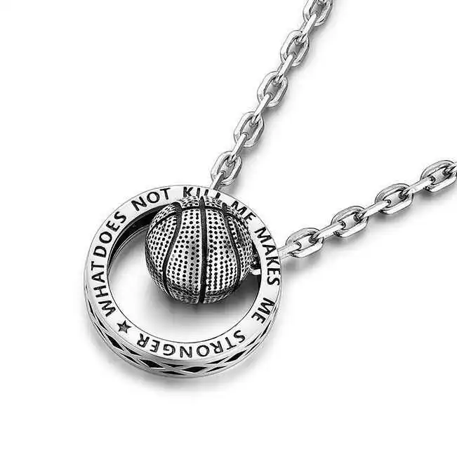 Retro Silver Basketball Necklace Men's Trendy Aged Pendant Original Design High-End Feeling Accessory Qixi Gift
Retro Silver Basketball Necklace Men's Trendy Aged Pendant Original Design High-End Feeling Accessory Qixi Gift