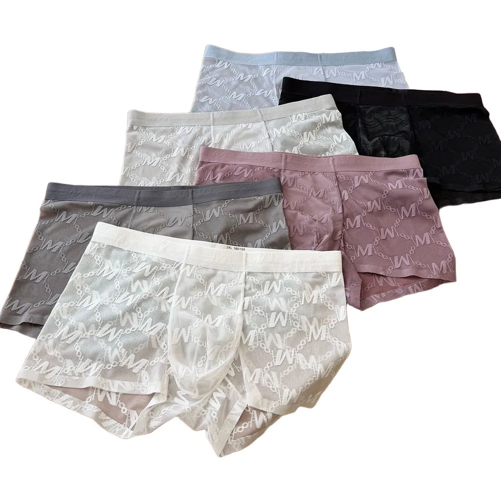 Super Thin Men Jacquard Mesh Boxers Shorts Quick Drying Cooling Underwear Panties Sheer Fashion Boxer Trunks Male
Super Thin Men Jacquard Mesh Boxers Shorts Quick Drying Cooling Underwear Panties Sheer Fashion Boxer Trunks Male