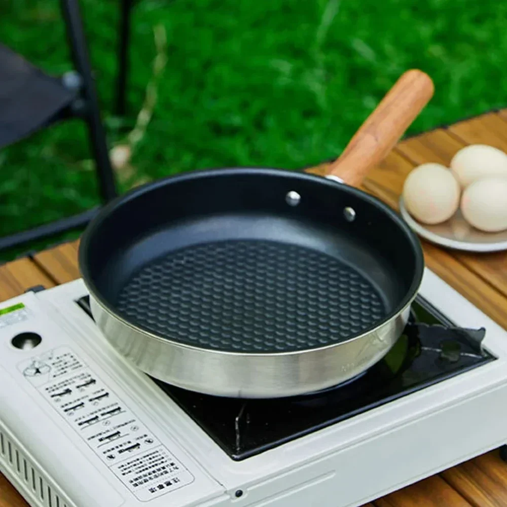 Outdoor Portable Stainless Steel Mini Wok Pan Non-Stick Egg & Steak Flat-Bottomed Frying Pan for Camping Hiking Travel Picnics
Outdoor Portable Stainless Steel Mini Wok Pan Non-Stick Egg & Steak Flat-Bottomed Frying Pan for Camping Hiking Travel Picnics