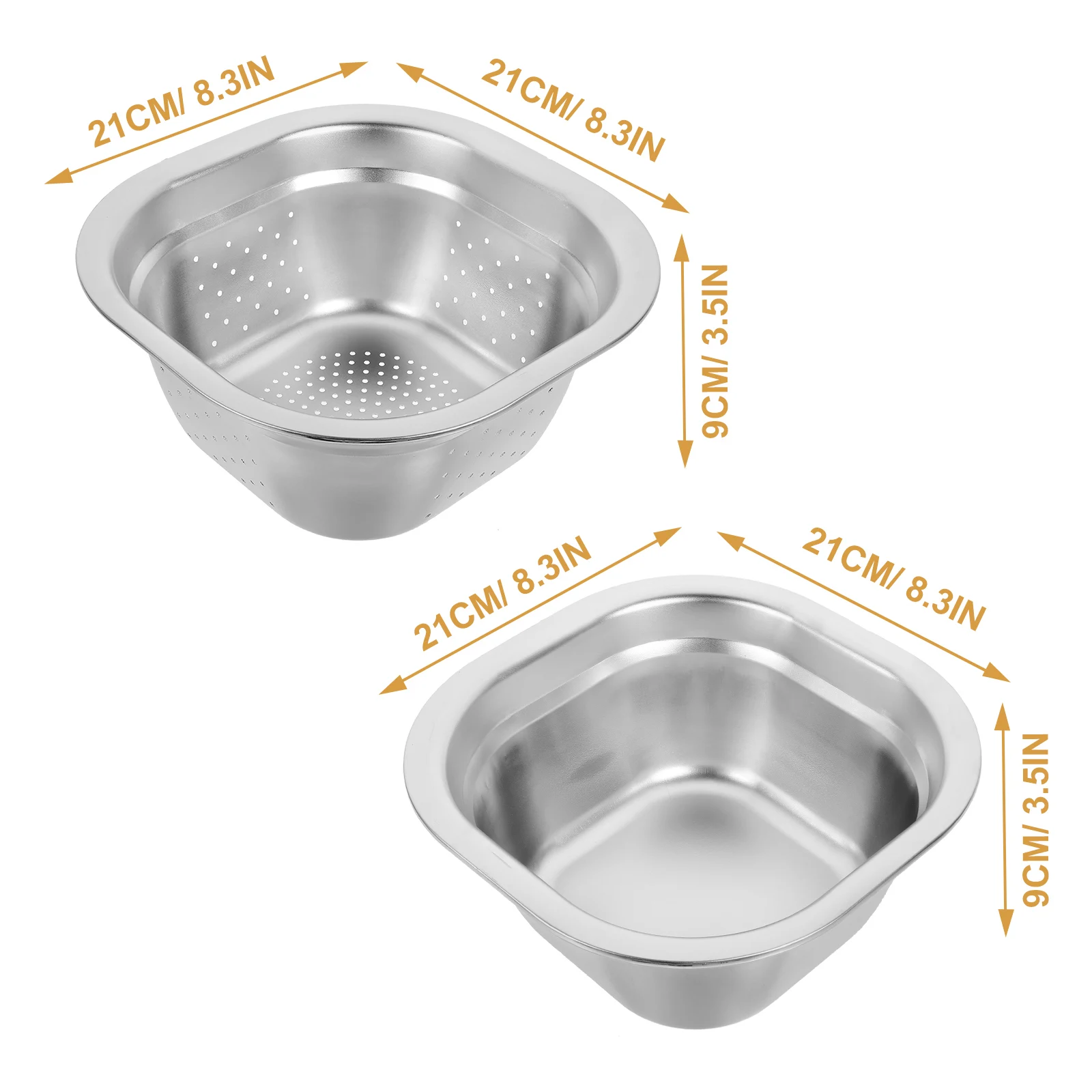 1 set Stainless Steel Colander Fine Mesh Drain Basket Food Drainer Fruit Washing Bowl Kitchen Strainer Sieve Vegetables Sink
1 set Stainless Steel Colander Fine Mesh Drain Basket Food Drainer Fruit Washing Bowl Kitchen Strainer Sieve Vegetables Sink