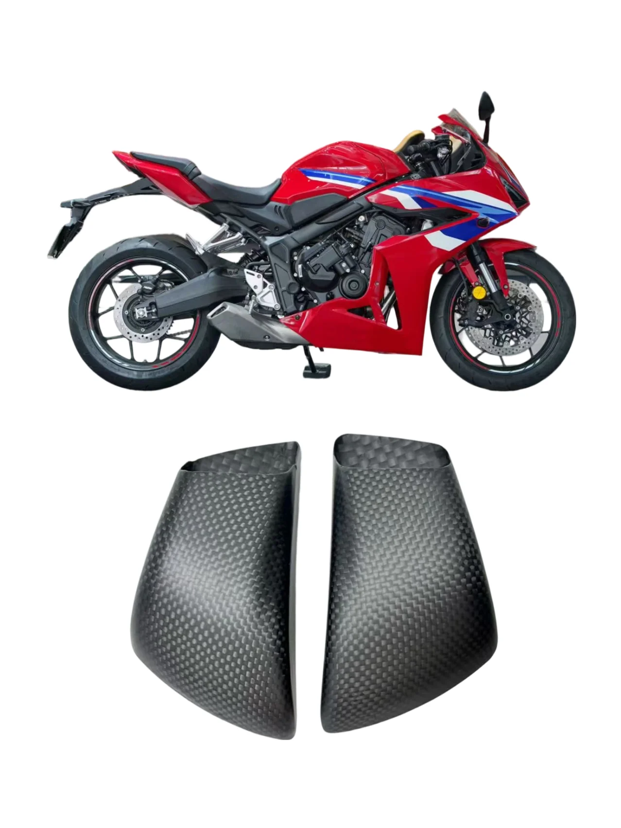 Carbon Fiber Caliper Cooler for the Front Brake Air-Cooled Radiator on Honda CBR650R/CB650R Motorcycles
Carbon Fiber Caliper Cooler for the Front Brake Air-Cooled Radiator on Honda CBR650R/CB650R Motorcycles