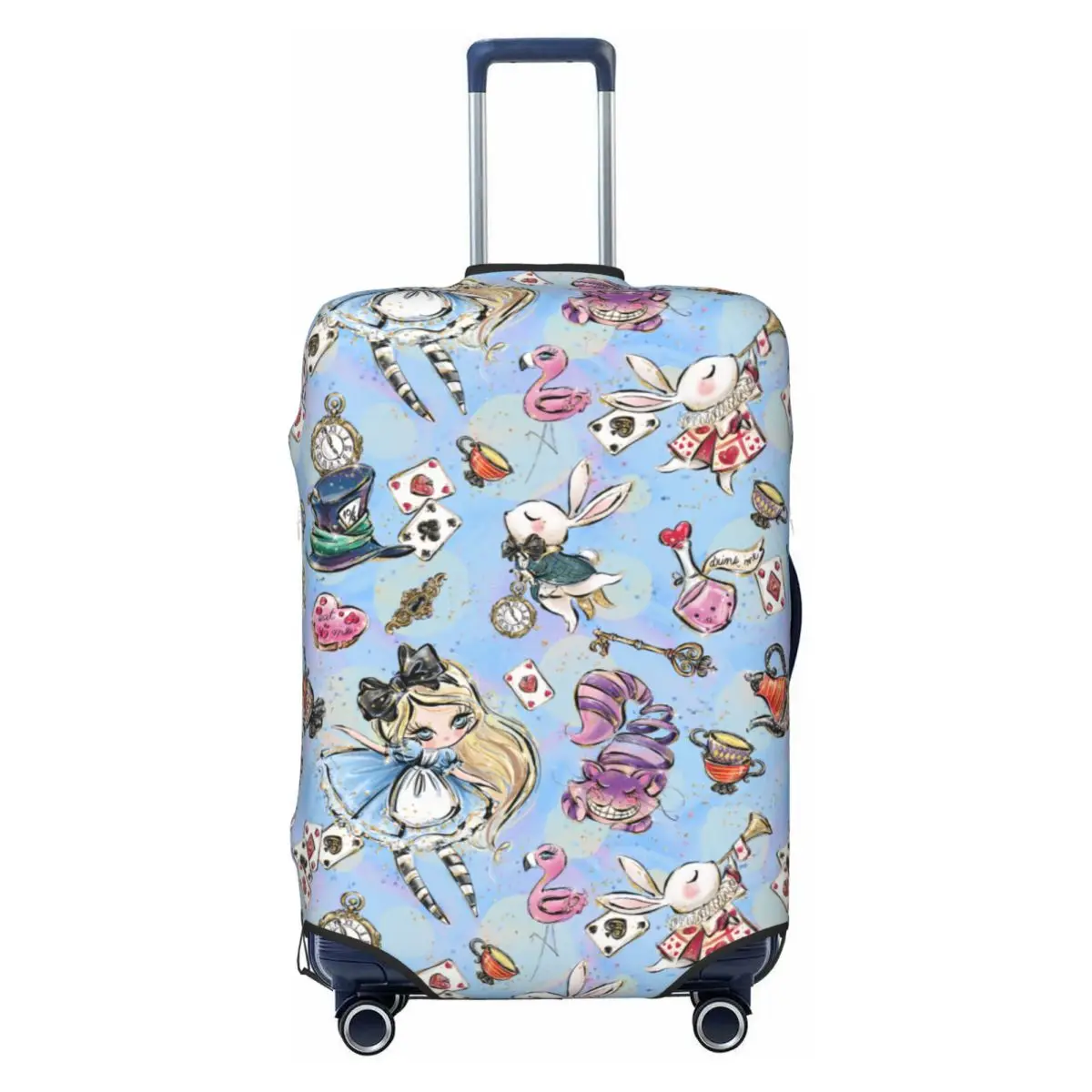 Alice In Wonderland Cheshire Cat Rabbit Luggage Cover Elastic Travel Suitcase Protective Covers Fits 18-32 Inch
Alice In Wonderland Cheshire Cat Rabbit Luggage Cover Elastic Travel Suitcase Protective Covers Fits 18-32 Inch