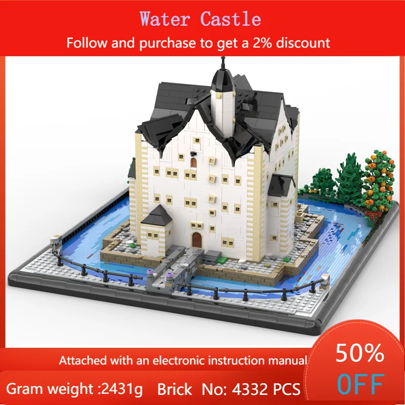 4332 Parts Building Block Model Water Castle MOC Creative Construction Set For Boys Adults Children Christmas Birthday Gifts
4332 Parts Building Block Model Water Castle MOC Creative Construction Set For Boys Adults Children Christmas Birthday Gifts