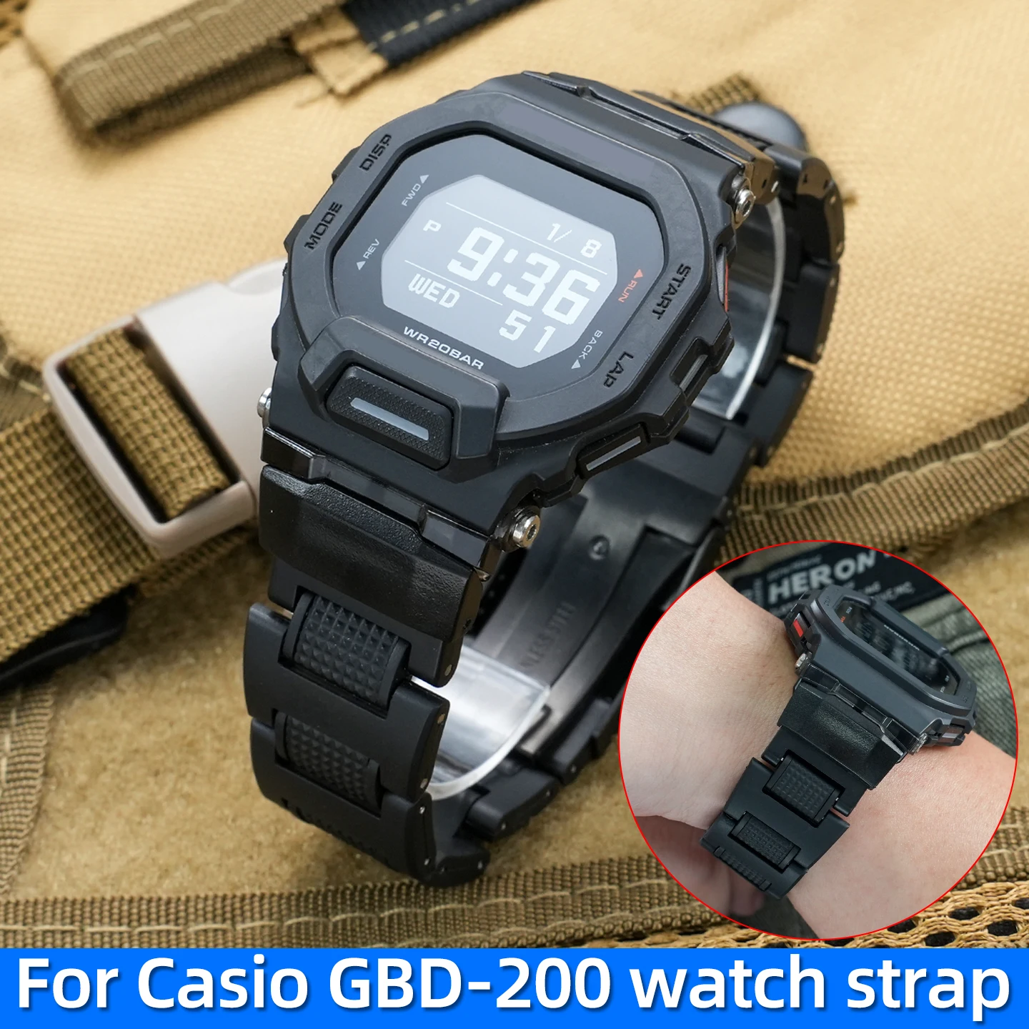 Super Light Hybrid Plastic Steel Watch Band For Casio 3506 GBD-200 GBD-200SM, men Durable Sports Replacement Watch Accessories
Super Light Hybrid Plastic Steel Watch Band For Casio 3506 GBD-200 GBD-200SM, men Durable Sports Replacement Watch Accessories