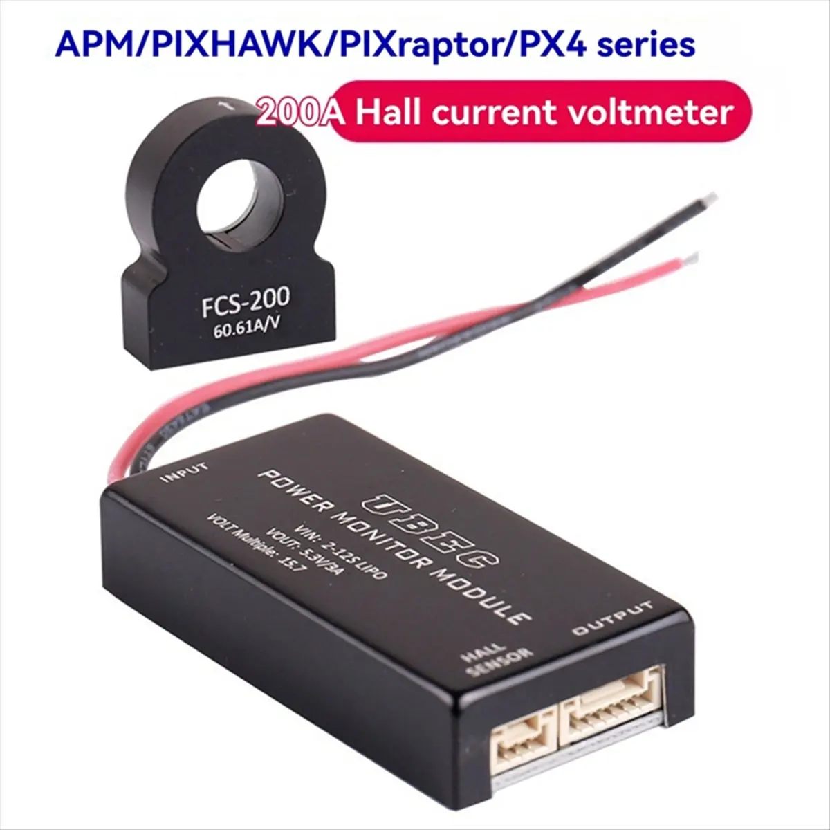 A89X For PIXHAWK/Pixraptor/PX4 Series Power Monitor Module with Hall Sensor 200A High Voltage 12S for GHS1.25 Locking in
A89X For PIXHAWK/Pixraptor/PX4 Series Power Monitor Module with Hall Sensor 200A High Voltage 12S for GHS1.25 Locking in