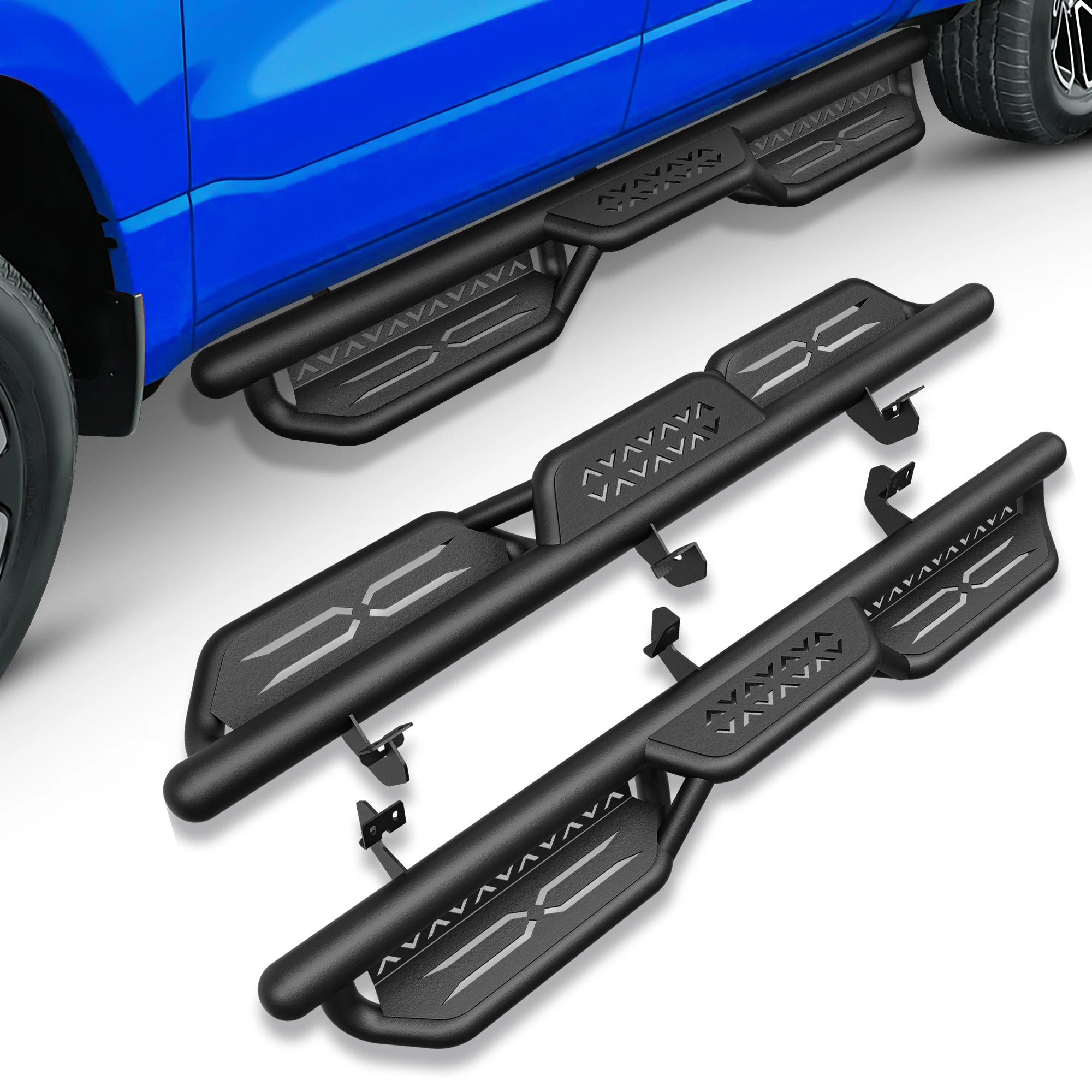 Running Boards Side Steps for 2009-2014 Ford F150 F-150 Super Duty SuperCrew Cab (4 Full Size Doors), 2-Stairs Nerf Bar
Running Boards Side Steps for 2009-2014 Ford F150 F-150 Super Duty SuperCrew Cab (4 Full Size Doors), 2-Stairs Nerf Bar