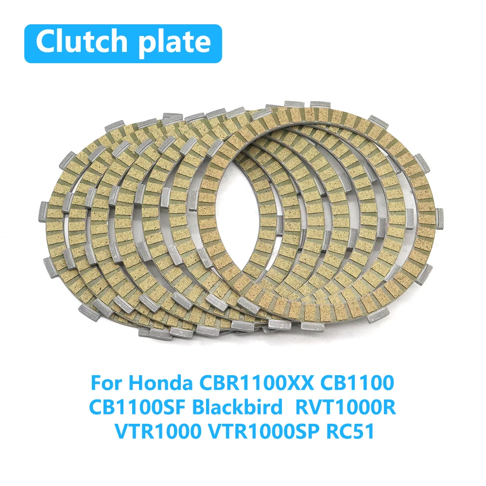 For Honda CBR1100XX CB1100 CB1100SF Blackbird RVT1000R VTR1000 VTR1000SP RC51 Motorcycle Accessories Clutch Friction Disc Plate
For Honda CBR1100XX CB1100 CB1100SF Blackbird RVT1000R VTR1000 VTR1000SP RC51 Motorcycle Accessories Clutch Friction Disc Plate