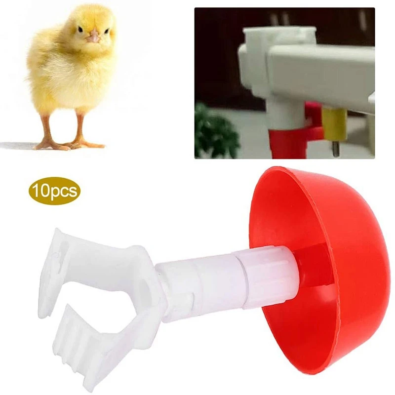 XFDE 10Pcs Poultry Chicken Drinker Hanging Cups Chick Automatic Waterers Drinking Fountain for Farm Accessories
XFDE 10Pcs Poultry Chicken Drinker Hanging Cups Chick Automatic Waterers Drinking Fountain for Farm Accessories