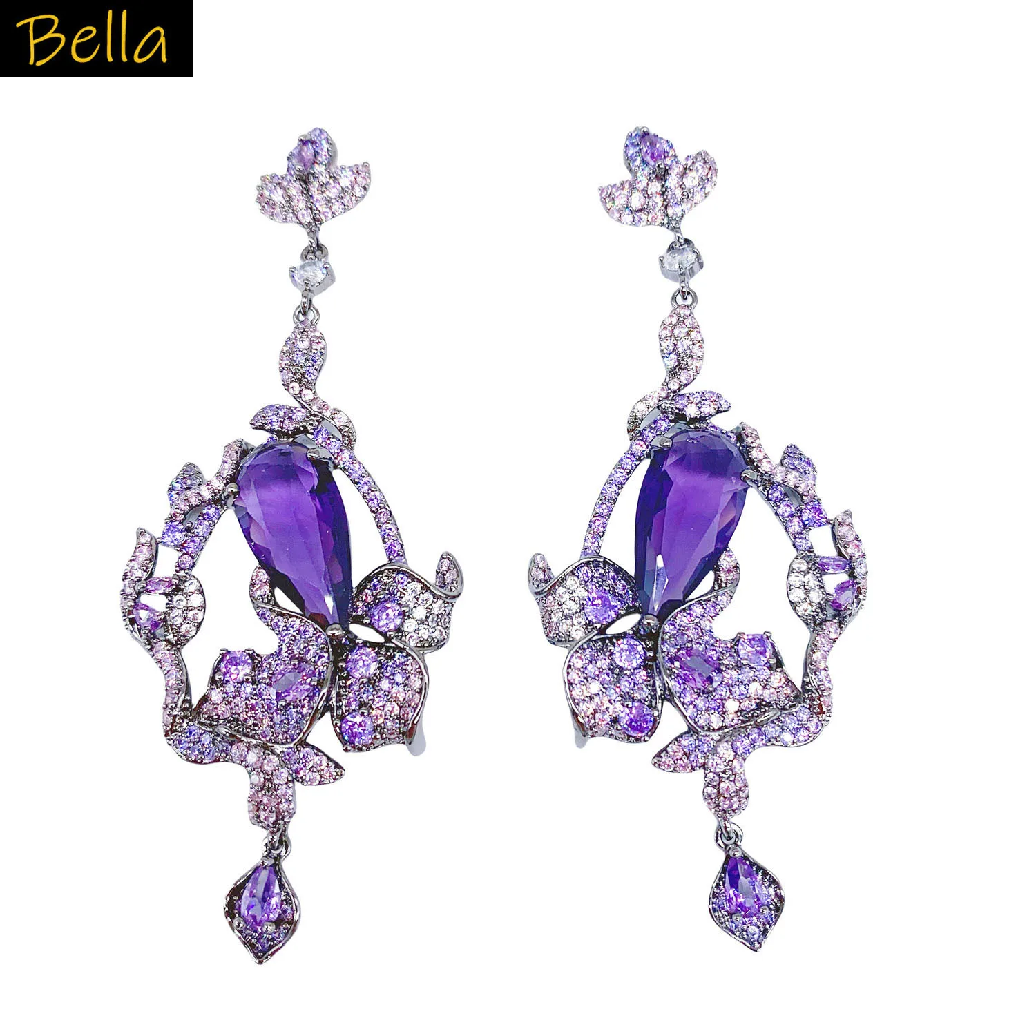 Purple Zirconia Earrings for Women Luxury Jewelry Wedding Evening Party Leaf Plant Long Pendant Earrings Classy Jewelry Gift
Purple Zirconia Earrings for Women Luxury Jewelry Wedding Evening Party Leaf Plant Long Pendant Earrings Classy Jewelry Gift