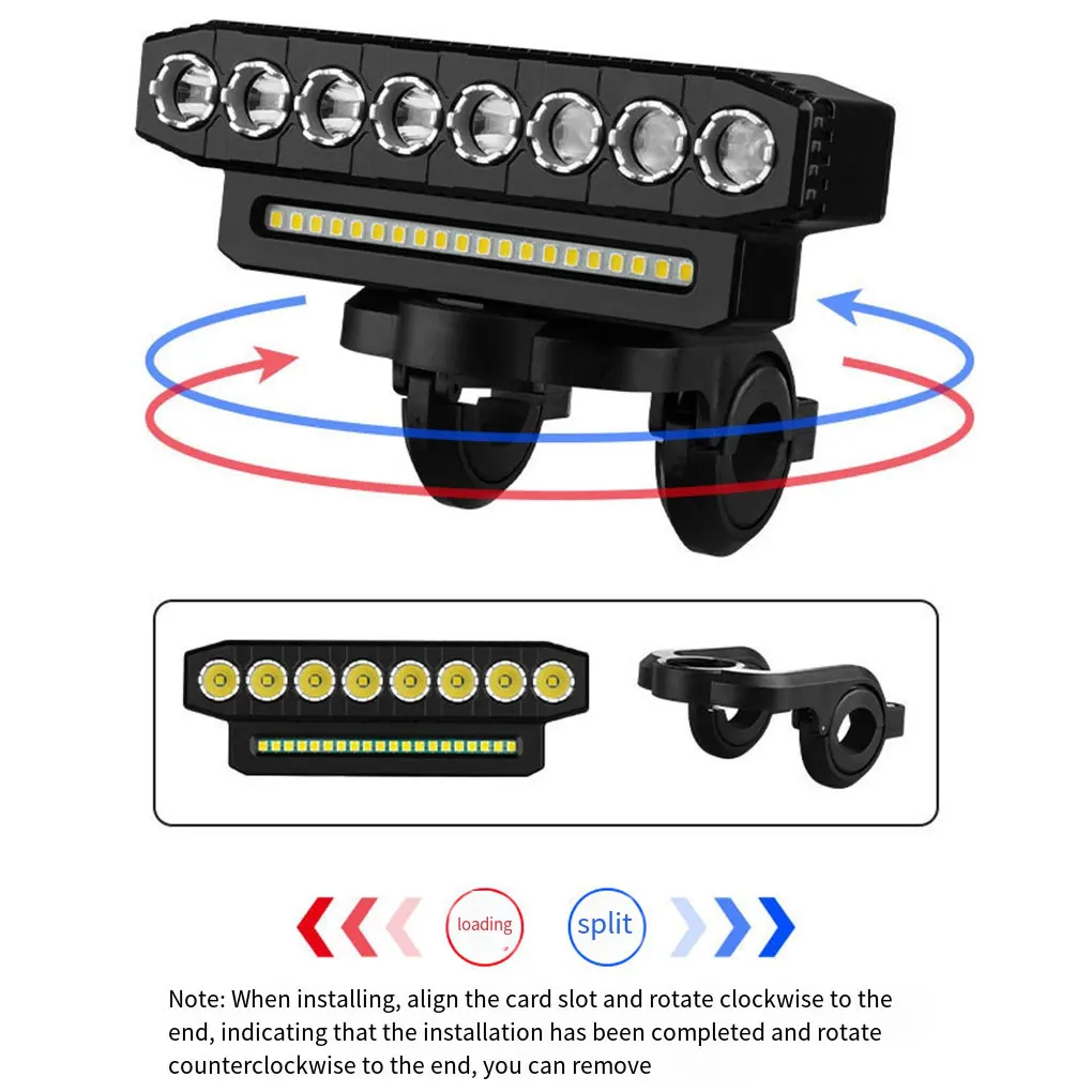 8 LED Bicycle Front Light Waterproof MTB Road Bike Headlights USB Rechargeable Bicycle Front Light for Night Riding Safety
8 LED Bicycle Front Light Waterproof MTB Road Bike Headlights USB Rechargeable Bicycle Front Light for Night Riding Safety