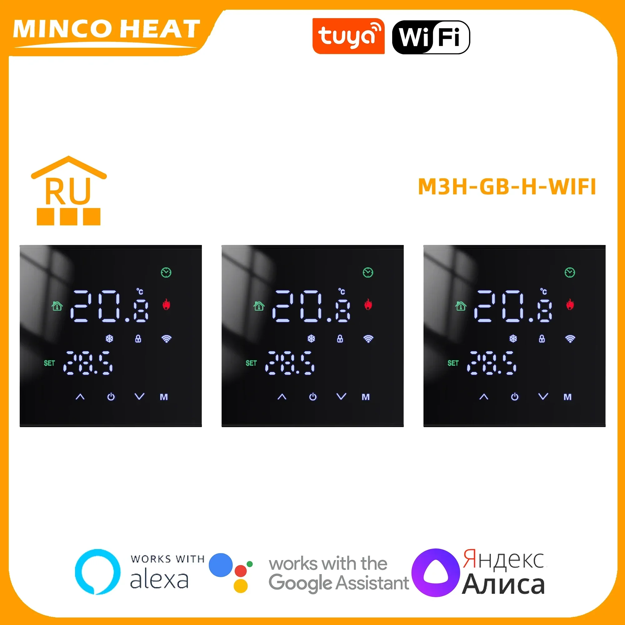 Minco Heat Tuya термостат для умного дома 3A/16A регулятор температуры подогрева пола/водяного/газового котла для Alexa Google Home
Minco Heat Tuya термостат для умного дома 3A/16A регулятор температуры подогрева пола/водяного/газового котла для Alexa Google Home