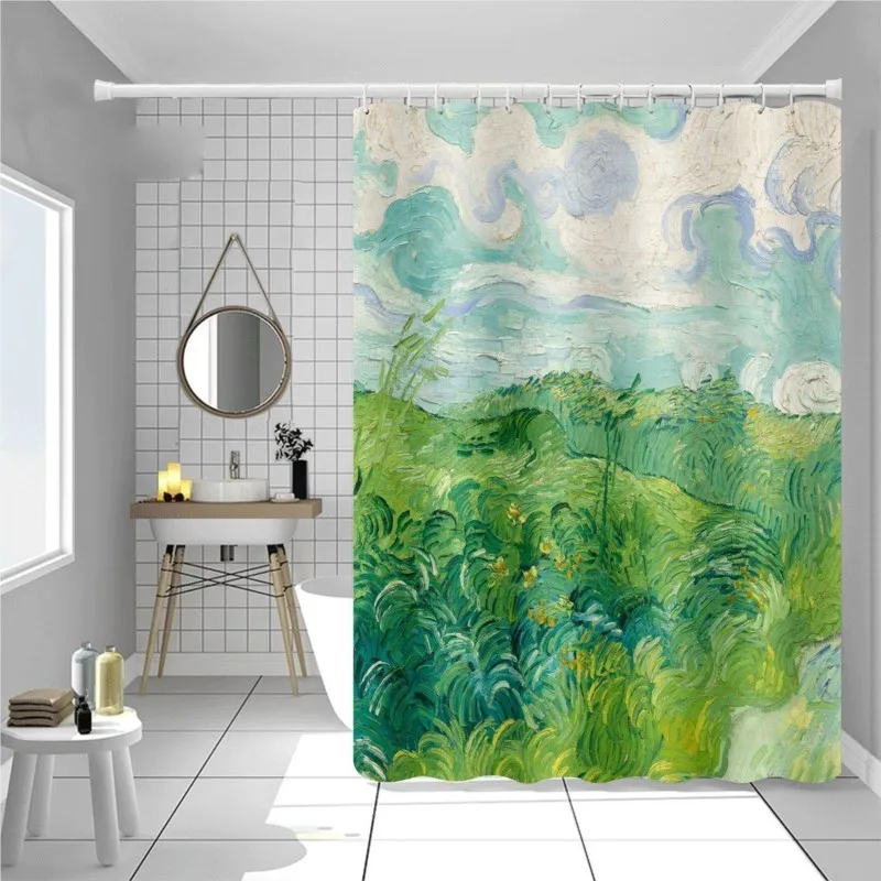 Bathroom Curtain Waterproof Mildew Resistant Oil Painting Quick Drying Thick Partition Curtain Wet Dry Separation Curtain ZI729
Bathroom Curtain Waterproof Mildew Resistant Oil Painting Quick Drying Thick Partition Curtain Wet Dry Separation Curtain ZI729