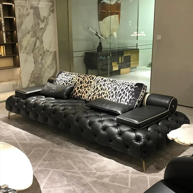 Italian light luxury high-end buckle sofa bar ktv night club private club box special straight sofa
Italian light luxury high-end buckle sofa bar ktv night club private club box special straight sofa