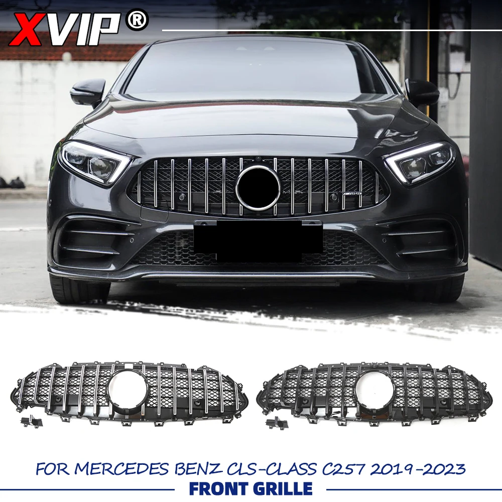 XVIP Chrome Silver GTR Style Bumper Grille Glossy Black Racing Grille For Mercedes Benz CLS-Class C257 19-23 CLS350 CLS450 CLS53
XVIP Chrome Silver GTR Style Bumper Grille Glossy Black Racing Grille For Mercedes Benz CLS-Class C257 19-23 CLS350 CLS450 CLS53
