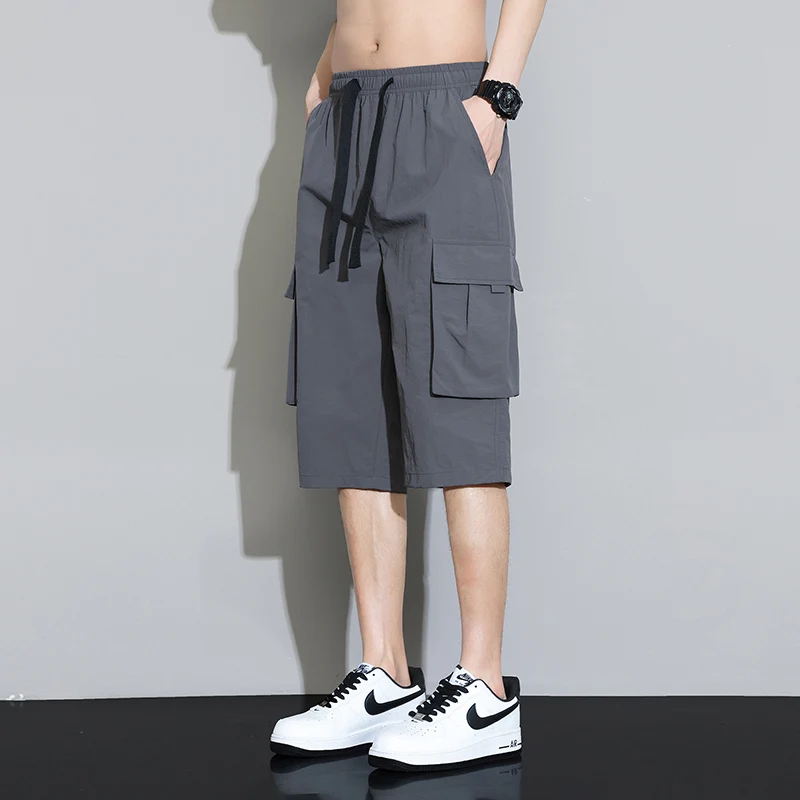 Clothing Elastic High Waisted Solid Color Pockets Men's Summer Casual Loose Straight Cargo Trousers Boyfriend Korean Shorts
Clothing Elastic High Waisted Solid Color Pockets Men's Summer Casual Loose Straight Cargo Trousers Boyfriend Korean Shorts
