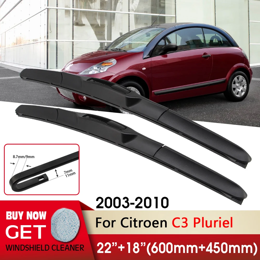 Car Wiper Front Wiper Blades 22"+18" For Citroen C3 Pluriel 2003-2010 Fit U Hook Arm Front Windshield Windscreen Front Window
Car Wiper Front Wiper Blades 22"+18" For Citroen C3 Pluriel 2003-2010 Fit U Hook Arm Front Windshield Windscreen Front Window