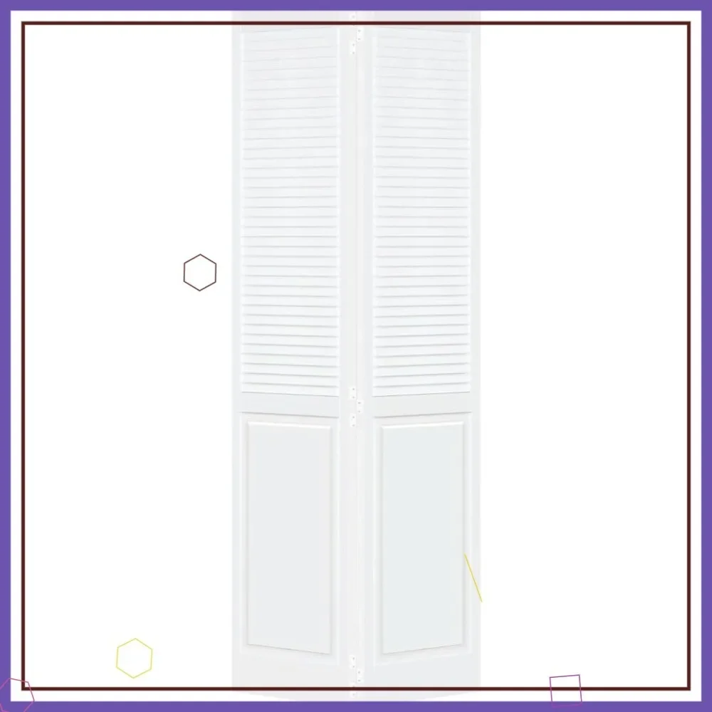 80x30 Inch White Unfinished Bi-Fold Closet Door with Louver Panels, Solid Core, Easy to Paint
80x30 Inch White Unfinished Bi-Fold Closet Door with Louver Panels, Solid Core, Easy to Paint