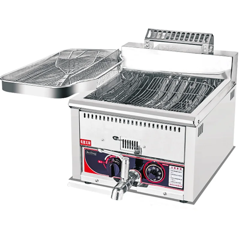 Настольная высококачественная газовая фритюрница с контролем температуры для коммерческих продуктов Фритюрница для газового использования Нержавеющая сталь 12л 34*50*46см
Настольная высококачественная газовая фритюрница с контролем температуры для коммерческих продуктов Фритюрница для газового использования Нержавеющая сталь 12л 34*50*46см