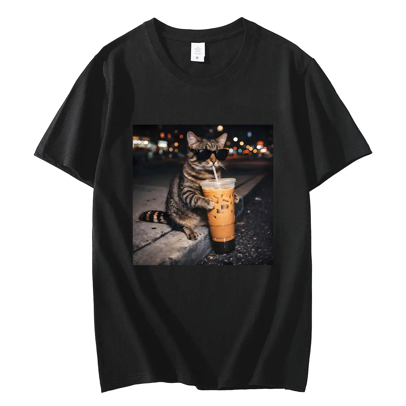 Funny Cat Drinking Coffee Meme Graphic T Shirts High Quality Fashion Short Sleeve T-shirts Men Women Casual Loose Cotton T-shirt
Funny Cat Drinking Coffee Meme Graphic T Shirts High Quality Fashion Short Sleeve T-shirts Men Women Casual Loose Cotton T-shirt
