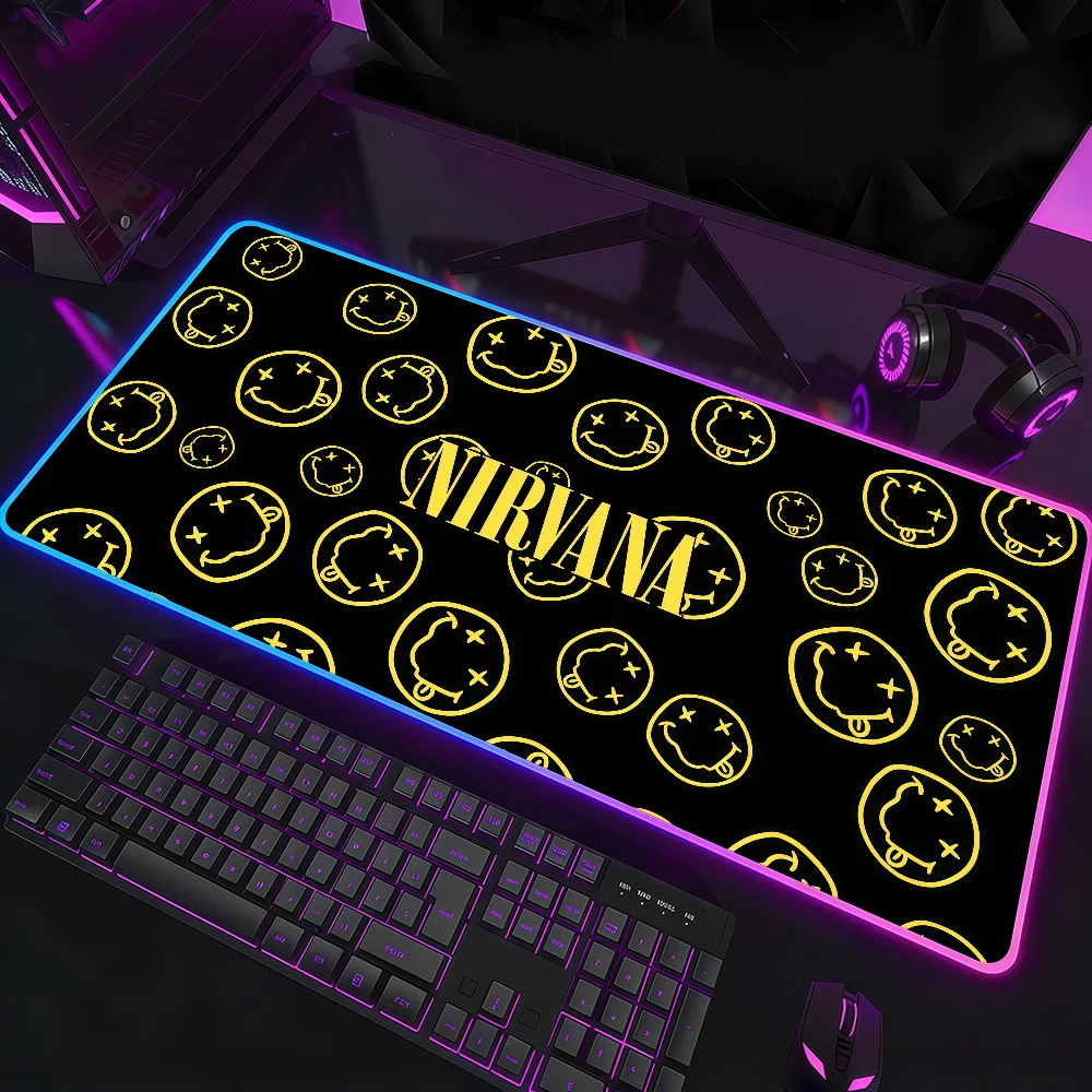 Band N-Nirvana Mouse Pad Waterproof RGB LED Light Colorful Game Keyboard Non-slip Cover Desk-mat Surface
Band N-Nirvana Mouse Pad Waterproof RGB LED Light Colorful Game Keyboard Non-slip Cover Desk-mat Surface