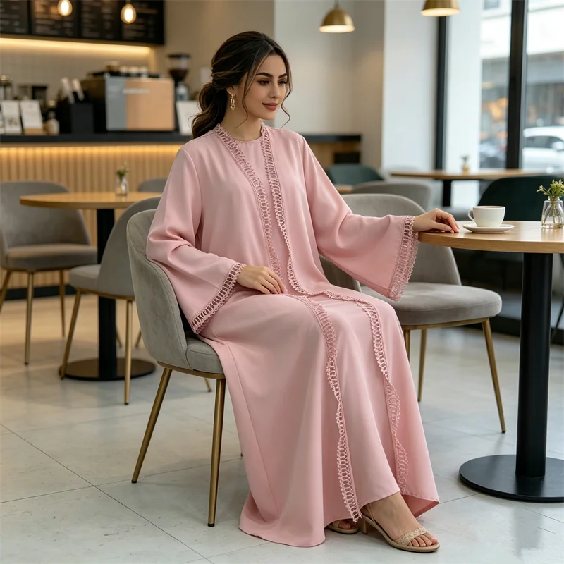 2PCS Eid Muslim Set for Women Kimono Cardigan with Inner Dress Dubai Open Abaya Kebaya Caftan Marocain Femme Robe Islam Jalabiya
2PCS Eid Muslim Set for Women Kimono Cardigan with Inner Dress Dubai Open Abaya Kebaya Caftan Marocain Femme Robe Islam Jalabiya