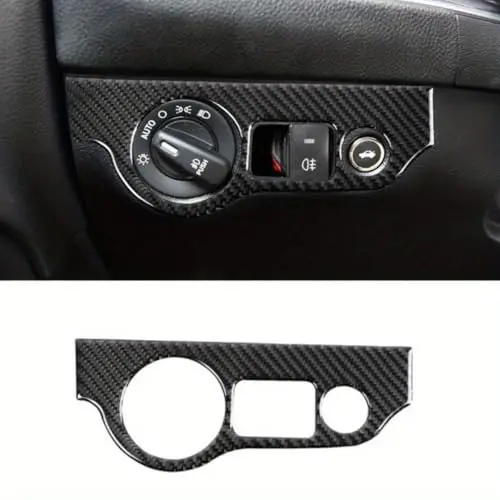 5-Piece Black Carbon Fiber Interior Decor Trim: Gear Shift, AC Controls, Cup Holder, And Headlight Switch Panel Covers
5-Piece Black Carbon Fiber Interior Decor Trim: Gear Shift, AC Controls, Cup Holder, And Headlight Switch Panel Covers