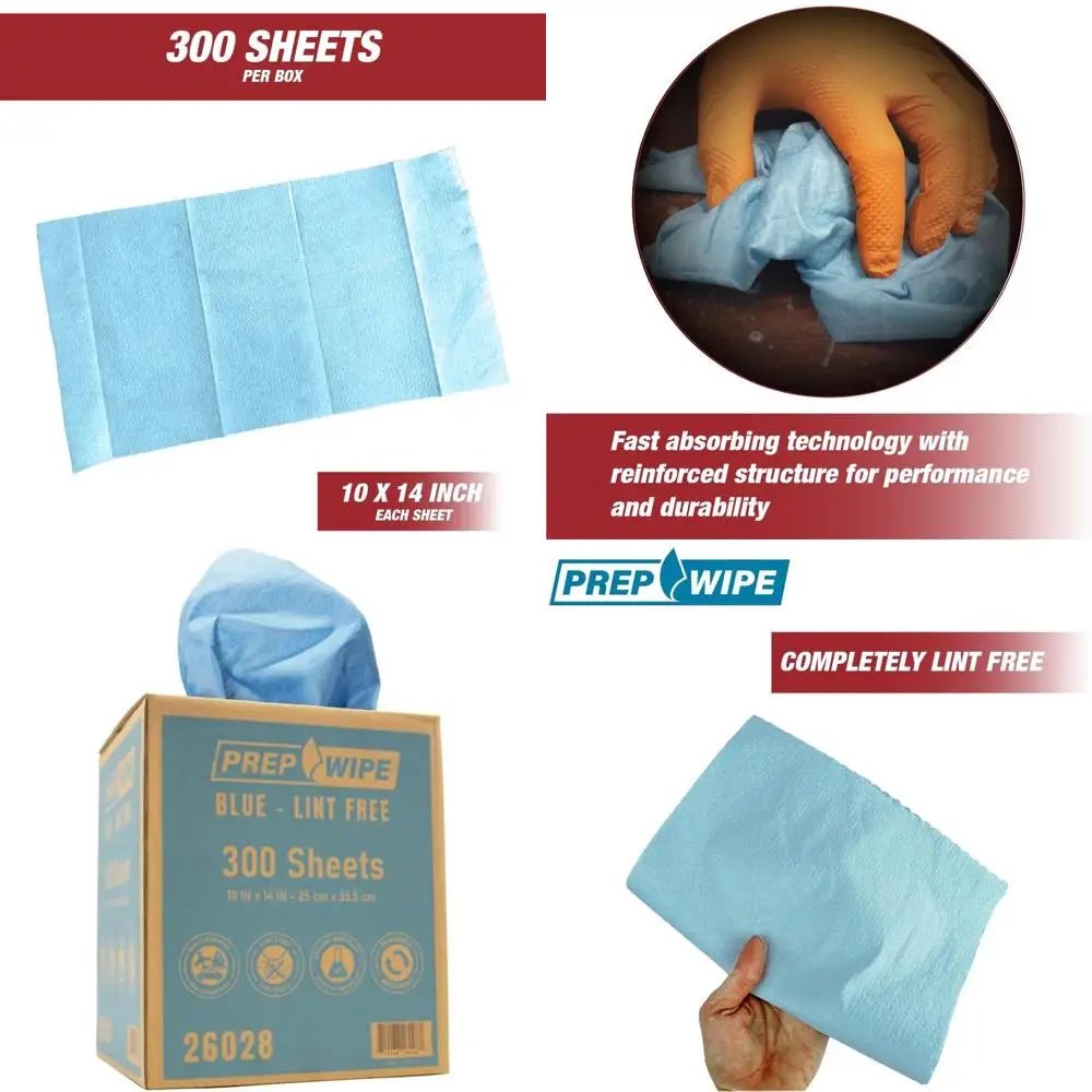 Lint-Free Wipes, 4 Packs, 1200 Sheets, Heavy-Duty Absorbent Shop Towels, 10x14 Inches
Lint-Free Wipes, 4 Packs, 1200 Sheets, Heavy-Duty Absorbent Shop Towels, 10x14 Inches