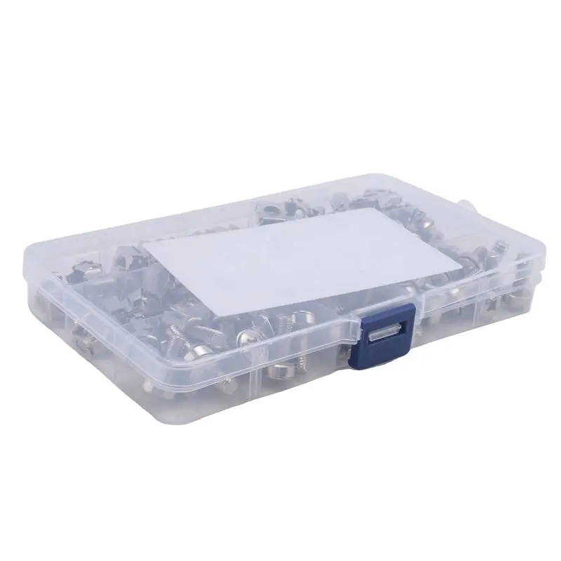 50 комплектов крепежных элементов M6: гайки-клетки, монтажные винты и шайбы для серверных стоек и шкафов (M6 x 20 мм) (винт+шайба+гайка-клетка)
50 комплектов крепежных элементов M6: гайки-клетки, монтажные винты и шайбы для серверных стоек и шкафов (M6 x 20 мм) (винт+шайба+гайка-клетка)