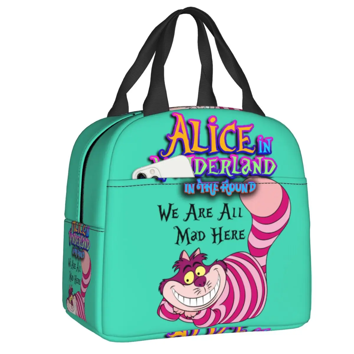 Custom Alice In Wonderland Lunch Bag Women Cooler Warm Insulated Lunch Box for Children School
Custom Alice In Wonderland Lunch Bag Women Cooler Warm Insulated Lunch Box for Children School