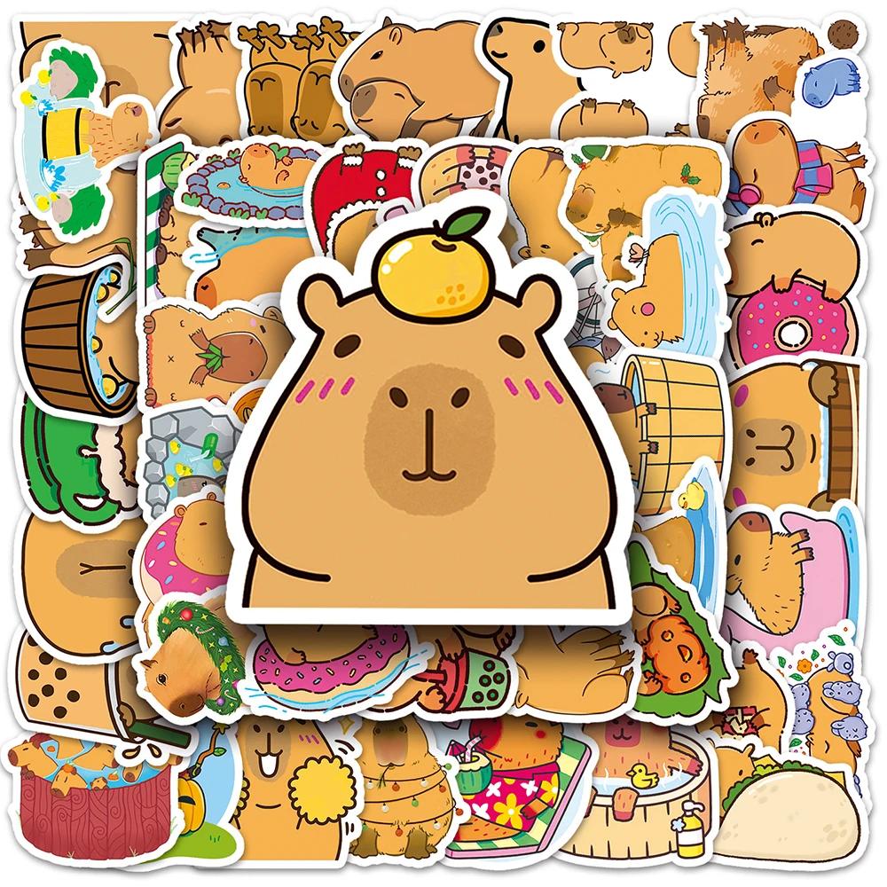 10/30/50pcs Cute Capybara Animal Cartoon Stickers Kawaii Decals Laptop Phone Scrapbook Suitcase Car Graffiti Sticker Kids Toy
10/30/50pcs Cute Capybara Animal Cartoon Stickers Kawaii Decals Laptop Phone Scrapbook Suitcase Car Graffiti Sticker Kids Toy