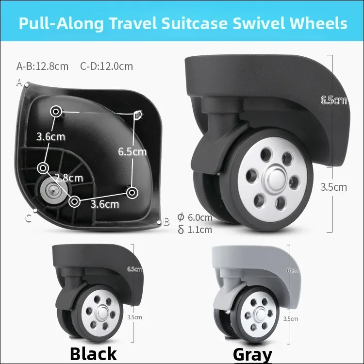 Large Universal Wheels for Luggage Carryon Suitcase Travel Bag Wheels Hongri A79HK W94 JL0972 082 Bag Accessories
Large Universal Wheels for Luggage Carryon Suitcase Travel Bag Wheels Hongri A79HK W94 JL0972 082 Bag Accessories