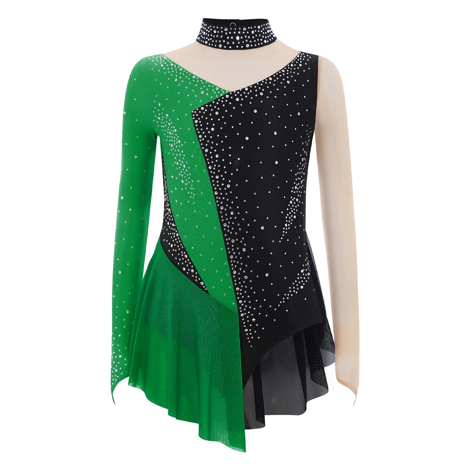 Kids Girls Rhythmic Gymnastics Leotard Sparkly Rhinestone Sheer Mesh Patchwork Long Sleeve Dance Bodysuit Figure Skating Dress
Kids Girls Rhythmic Gymnastics Leotard Sparkly Rhinestone Sheer Mesh Patchwork Long Sleeve Dance Bodysuit Figure Skating Dress