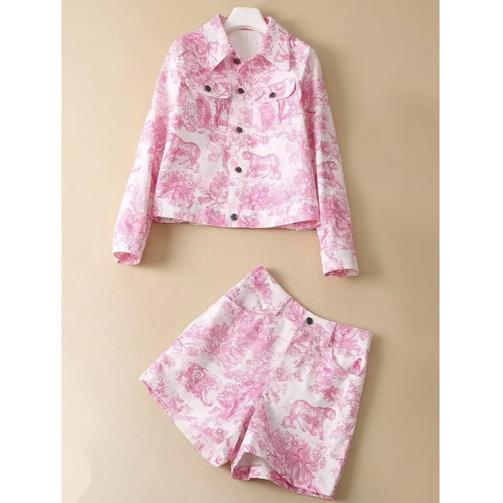 Fashion New Spring Autumn Women's Set Long Sleeve Jacket Tops Mini Shorts Elegant Chic Casual Party Celebrity High Quality Suit
Fashion New Spring Autumn Women's Set Long Sleeve Jacket Tops Mini Shorts Elegant Chic Casual Party Celebrity High Quality Suit