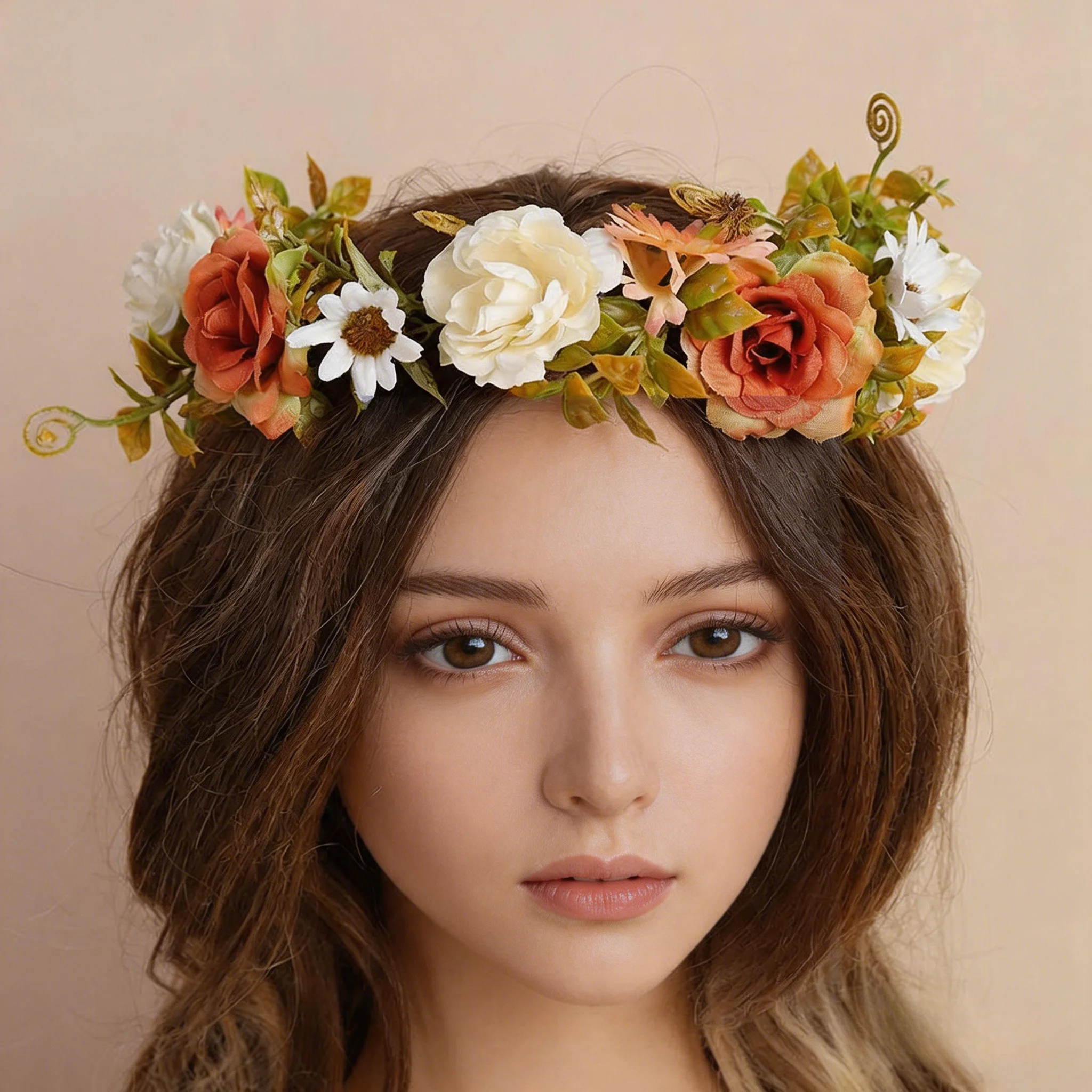 Retro Bohemian Flower Crown Headband, Faux Flower Wreath Hair Accessories for Travel & Vacation, Princess Tiara Crown for Girls
Retro Bohemian Flower Crown Headband, Faux Flower Wreath Hair Accessories for Travel & Vacation, Princess Tiara Crown for Girls