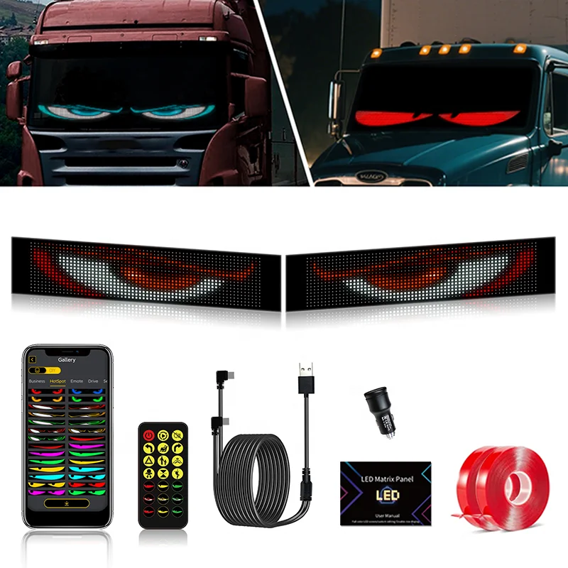 Programmable Led Sign for Car Matrix Panel Bluetooth APP Flexible Message Display APP Rides Sign LED Custom Led Panel Car