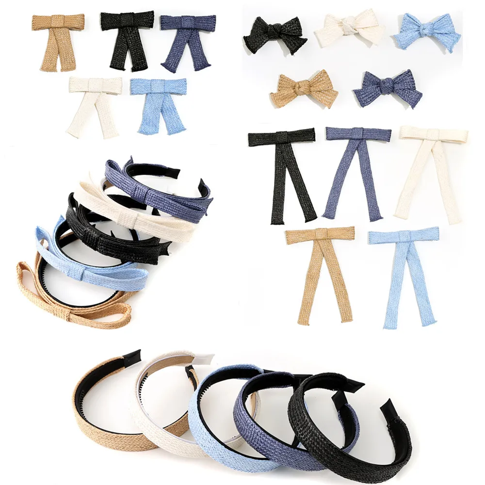 Fashion NEW spring and summer straw bow fashion plain headband designed girls hairbands with long hair tie hot hair accessories
Fashion NEW spring and summer straw bow fashion plain headband designed girls hairbands with long hair tie hot hair accessories