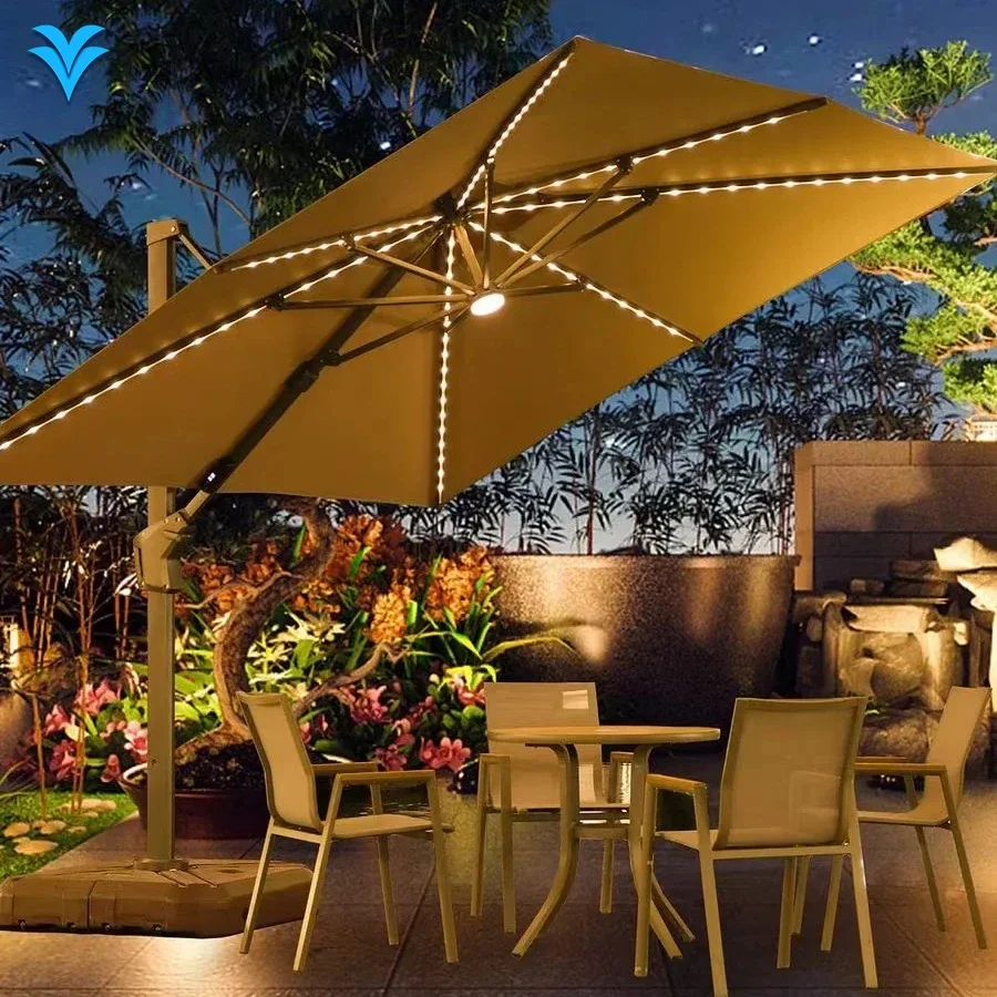 Best Sale 2023 Christmas Solar Parasol Led Light Chain Beach and Garden Uv Cantilever Sun Umbrella Outdoor Furniture
Best Sale 2023 Christmas Solar Parasol Led Light Chain Beach and Garden Uv Cantilever Sun Umbrella Outdoor Furniture