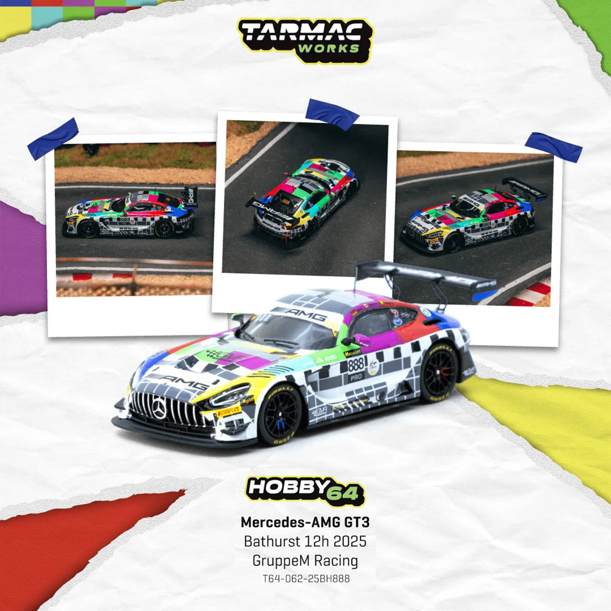 In Stock TW 1:64 Mercedes AMG GT3 Bathurst 12h 2025 GruppeM Racing Diecast Car Model Collection Toys Tarmac Works
In Stock TW 1:64 Mercedes AMG GT3 Bathurst 12h 2025 GruppeM Racing Diecast Car Model Collection Toys Tarmac Works