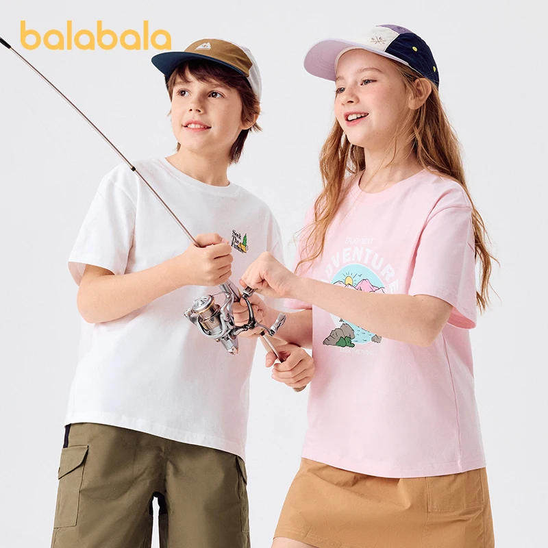 Balabala Kids Clothing Children Short Sleeve T-Shirt Boys and Girls Top Large Kids 2025 New Summer Outfit Quick-Dry
Balabala Kids Clothing Children Short Sleeve T-Shirt Boys and Girls Top Large Kids 2025 New Summer Outfit Quick-Dry